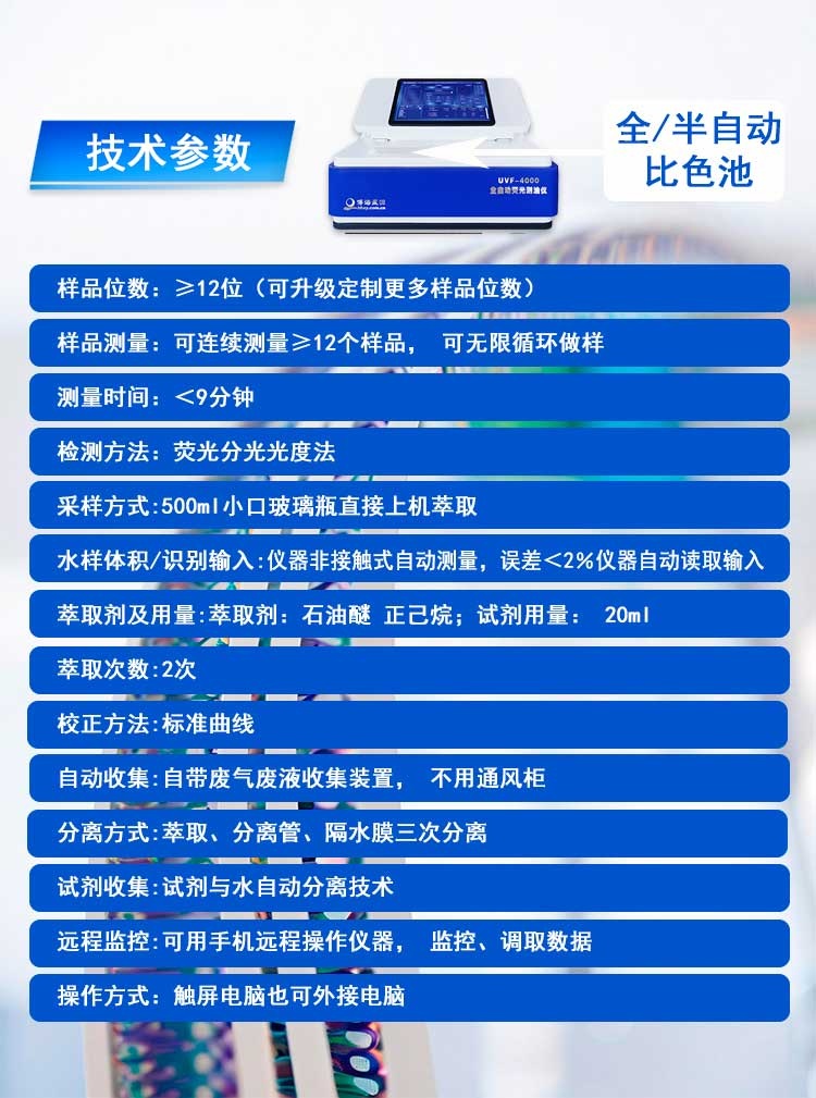 全自动荧光测油仪 批量做样 一键完成