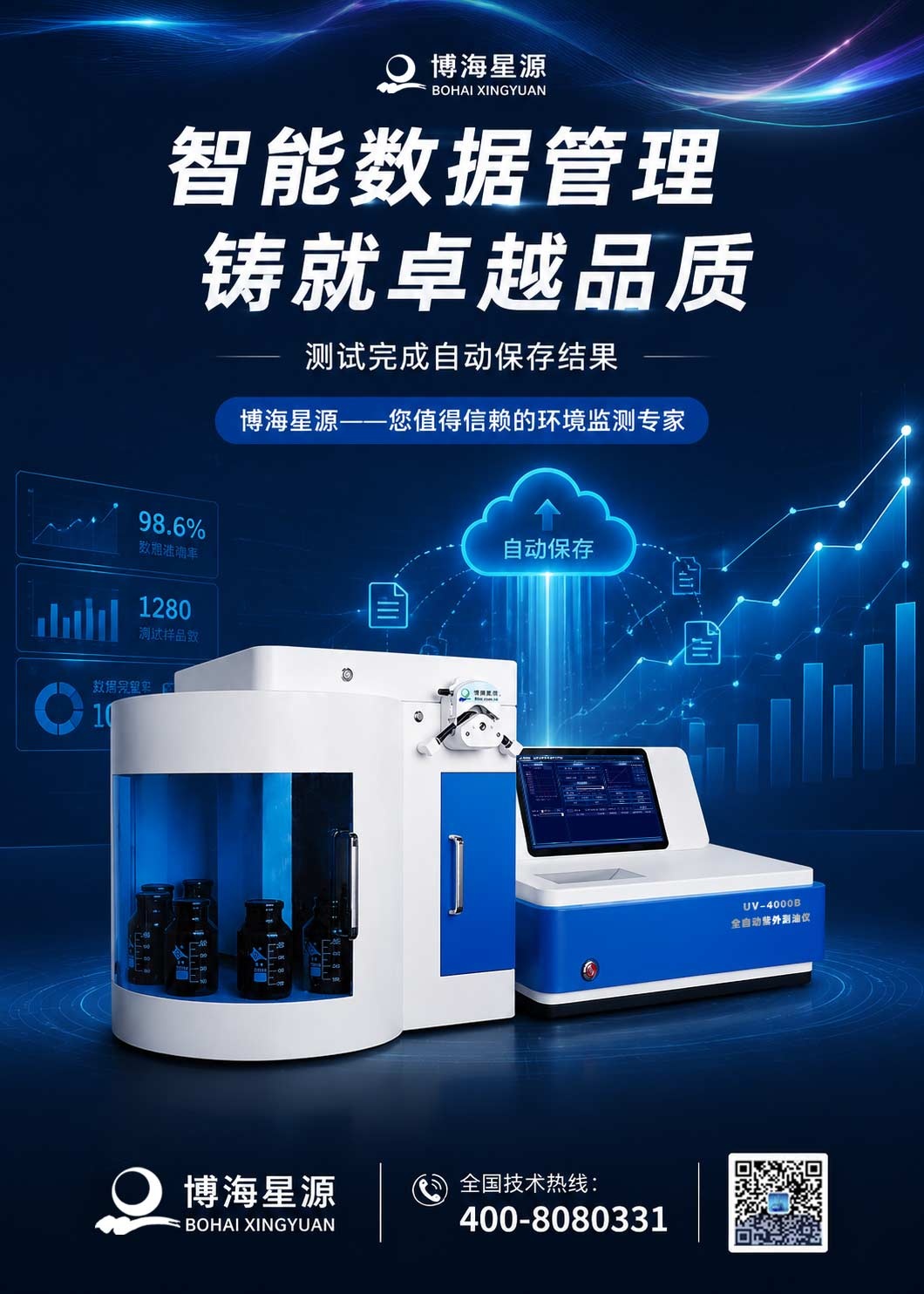 全自动紫外测油仪UV4000B 污水处理紫外水质石油分析检测仪